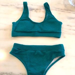 NWT Shein bikini size M green